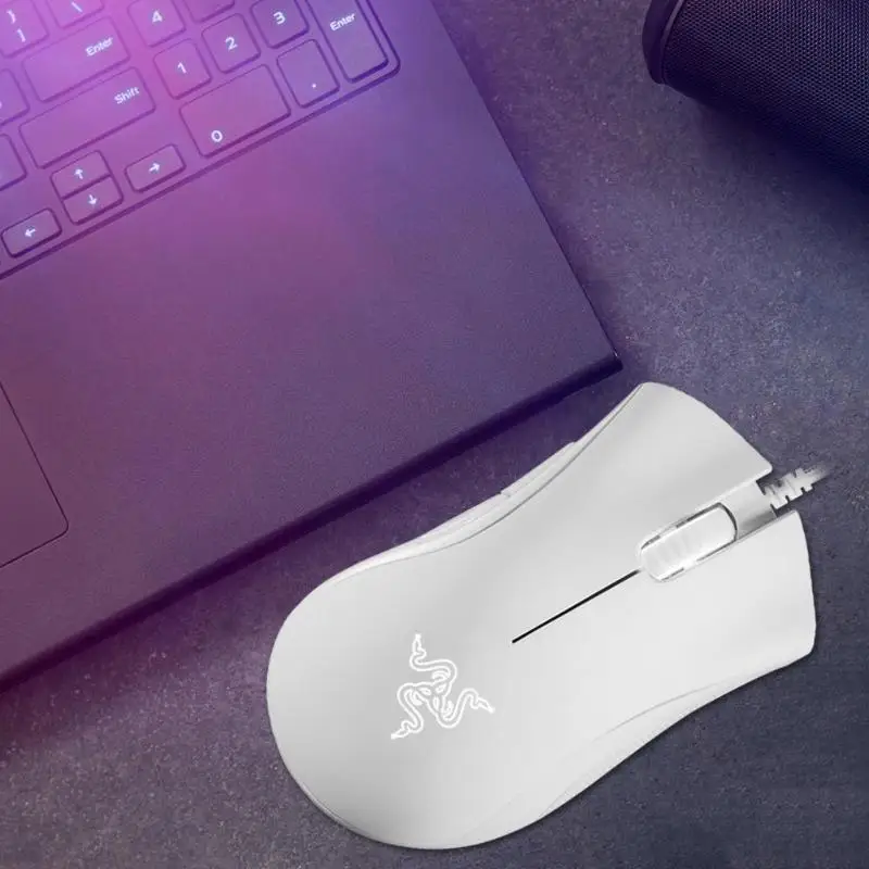 Razer DeathAdder Эфирная Проводная игровая мышь USB 5 программируемых кнопок 6400 dpi оптический сенсор эргономичные Мыши для ПК компьютера