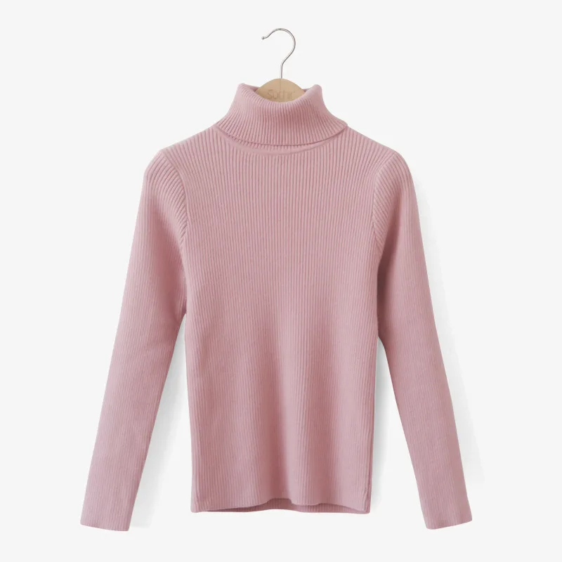 Women's Sweater Turtleneck Slim Solid Pullover for Lady Flexible Multi Color Optional SW692 | Женская одежда