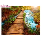 Квадратная алмазная живопись, алмазная вышивка, 3D пейзаж, яркий лес, картина Стразы, декоративные Кристальные наборы для вышивки