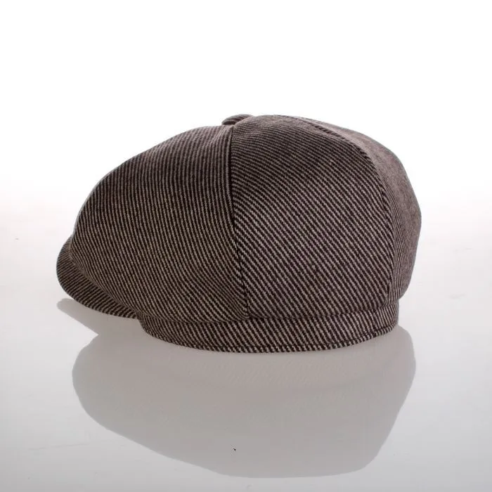 Boolawdee 56/58/60 см шестиугольник newsboy cap художник шляпу модные коричневые полоски обувь для мужчин и женщин для отдыха носить аксессуары M619