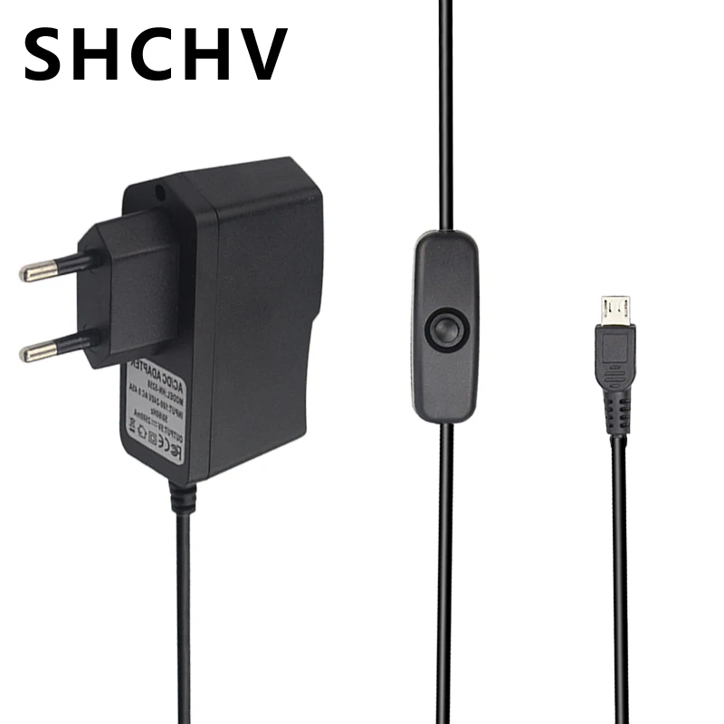 

5V 2.5A Raspberry Pi 3 Power Supply AC Adapter Charger Micro USB Cable with Power ON/OFF Switch for Raspberry Pi 3 Model B+ Plus