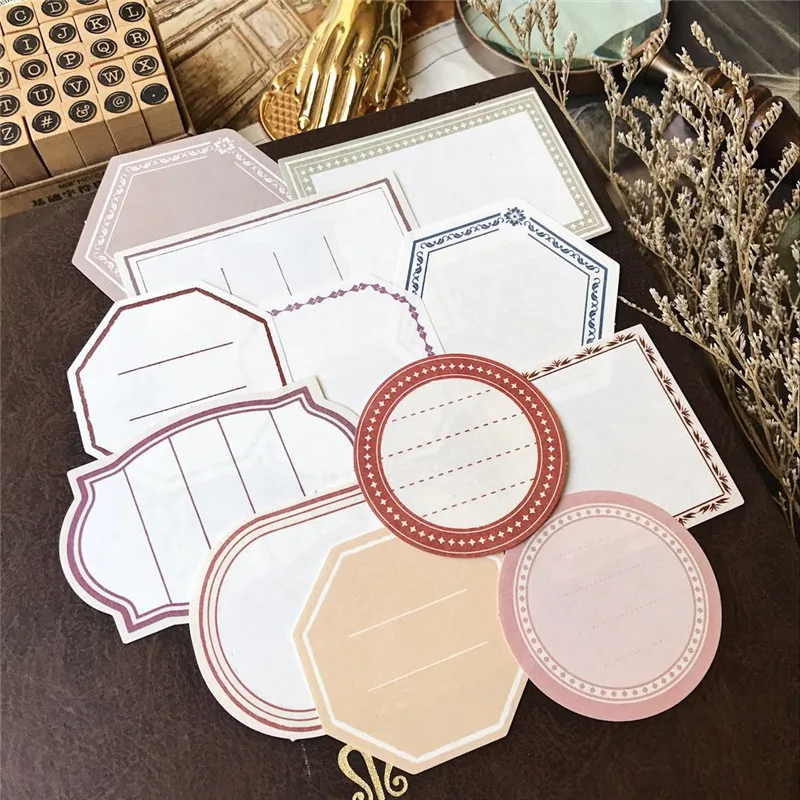 30 шт./упак. Винтаж с местом для записей Стикеры Скрапбукинг Творческий офисные