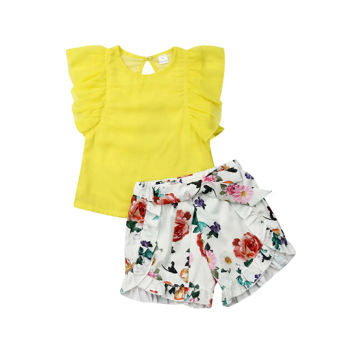 Новый комплект из 2 предметов Одежда для детей малышей девочек летний наряд с