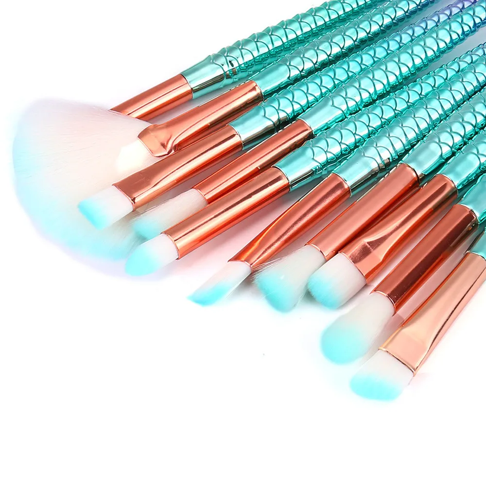 

11PCS Make Up Foundation Eyebrow Eyeliner Blush Cosmetic Concealer Brushes 4.2