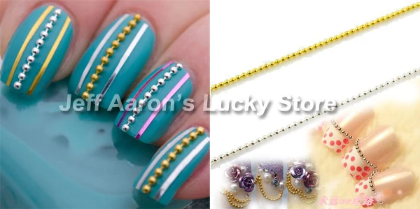 12 цветов 3d Акриловый Дизайн ногтей икра шарик бусины цепь Блеск металлические