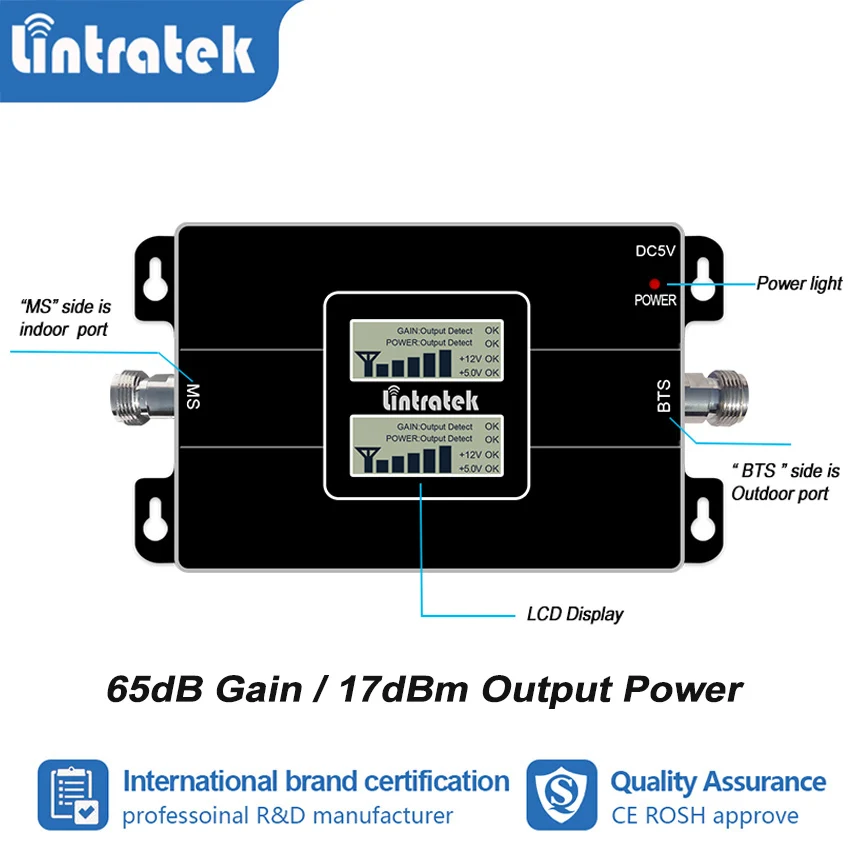 Lintratek gsm 4G 900 1800 MHz сотовый усилитель сигнала 2G DCS ретранслятор LTE Band 3 сотового