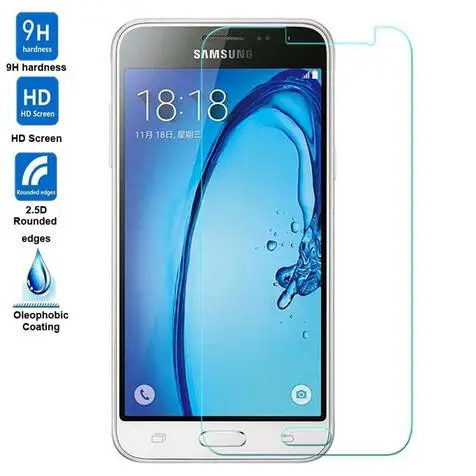 Закаленное стекло 2.5D для Samsung Galaxy J3 2016 Высококачественная защитная пленка