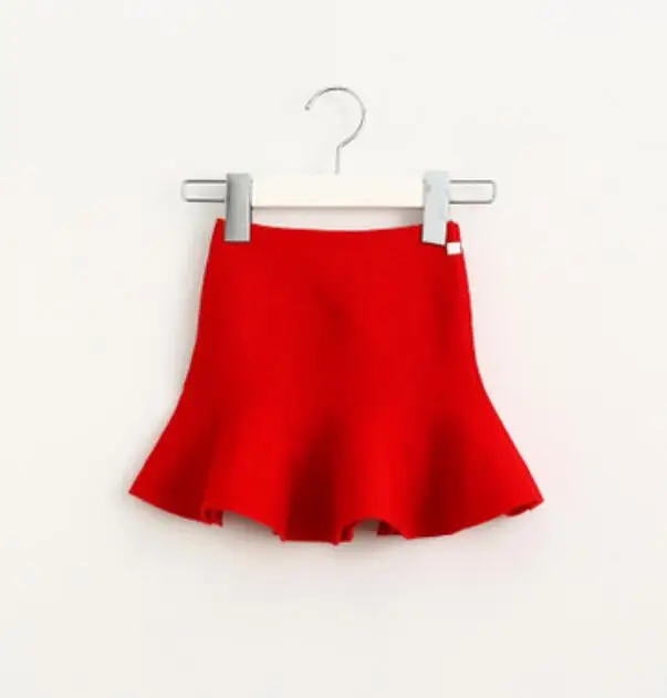 red girls skirts Для маленьких одежда для весны, осени, зимы вязаная детская, простые детские Низ верхняя одежда Кружево низ Повседневное пачка Юбки для женщин jw2960a - Цвет: red girls skirts
