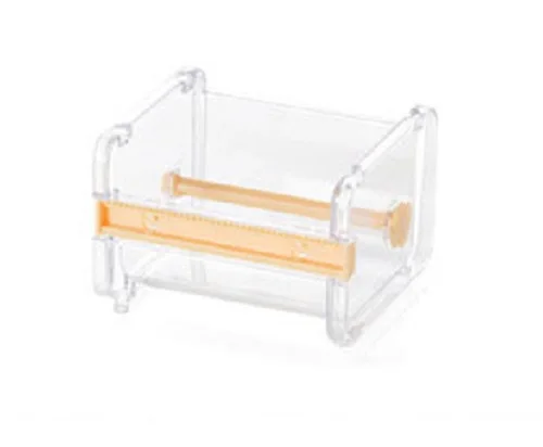 Yellow cutter box Диспенсер для клейкой ленты васи ленты коробка для хранения резак держатель для детей канцелярские пластиковые ленты стол органайзер школьные офисные поставки - Цвет: Yellow cutter box