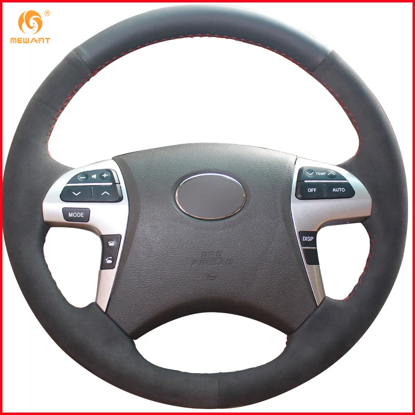 Чехол рулевого колеса автомобиля MEWANT черный замшевый чехол из натуральной кожи