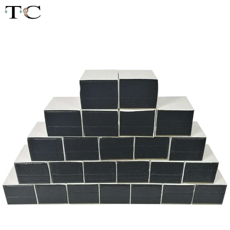 24pcs/lot Black Leatherette Ring Box High Quality Jewelyr Gift 4.5*5*3.5cm | Украшения и аксессуары