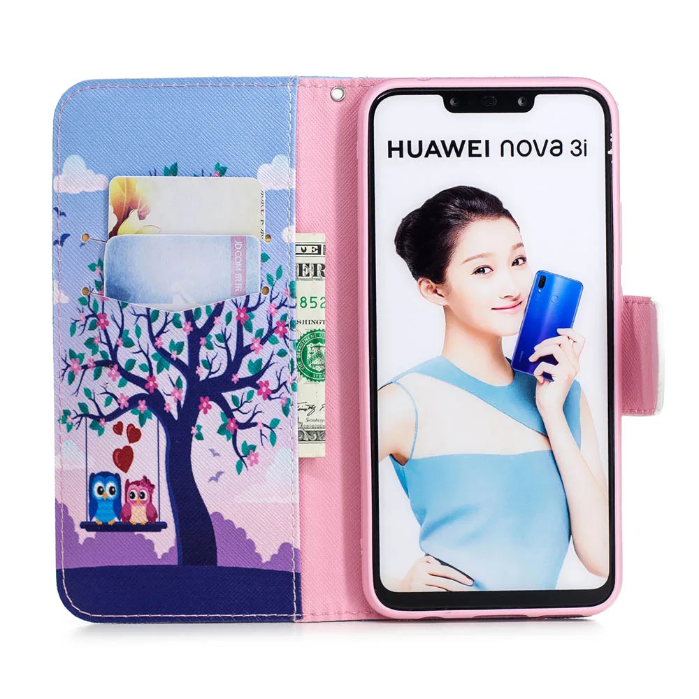 Чехол с откидной крышкой для Huawei P Smart Plus INE LX1 чехол изображением гигантской панды