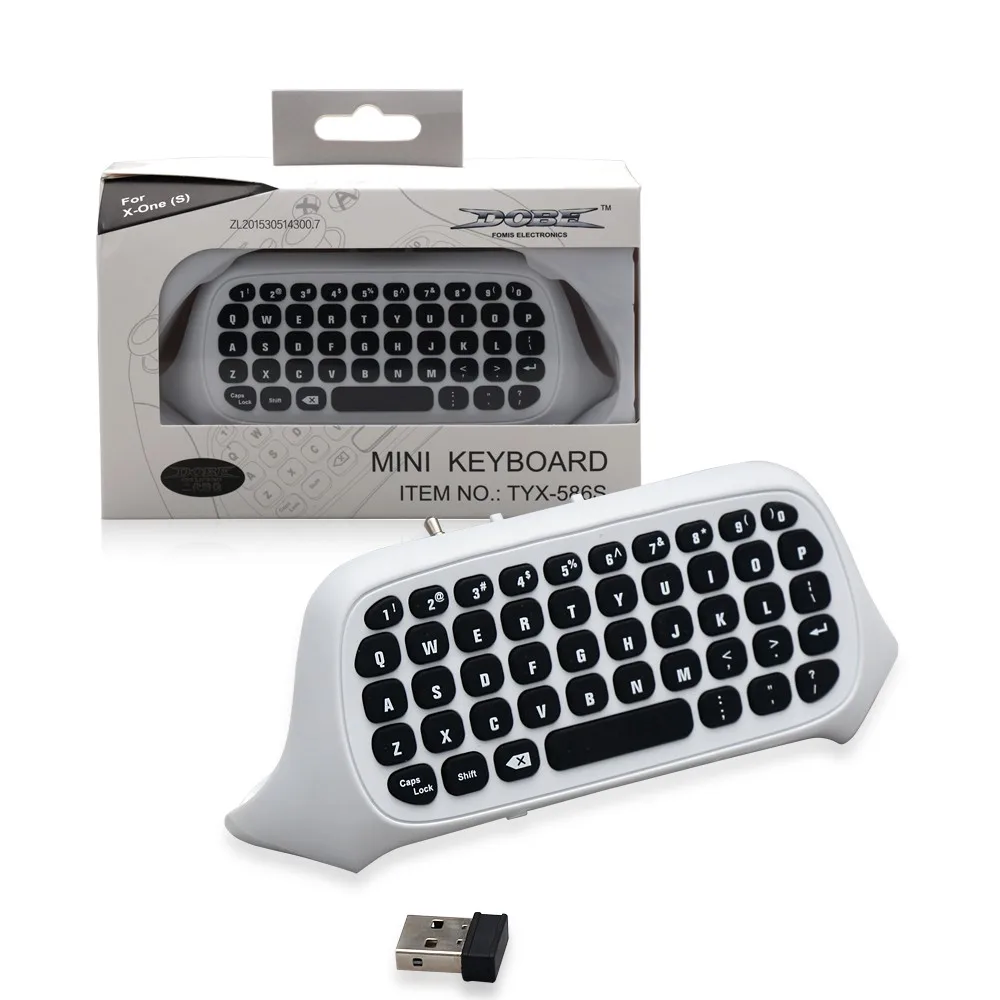 Беспроводная клавиатура черно белая 2 4 ГГц USB мини беспроводная Chatpad сообщение 47