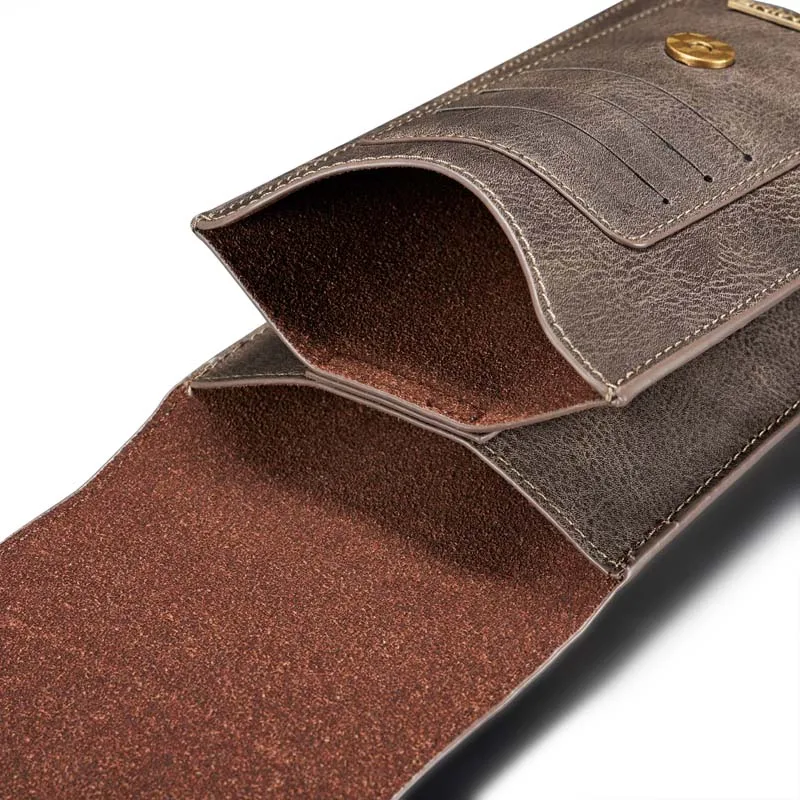dg ming universal phone bag for smartphone genuine leather carry belt clip pouch waist purse case cover for samsung huawei so on free global shipping