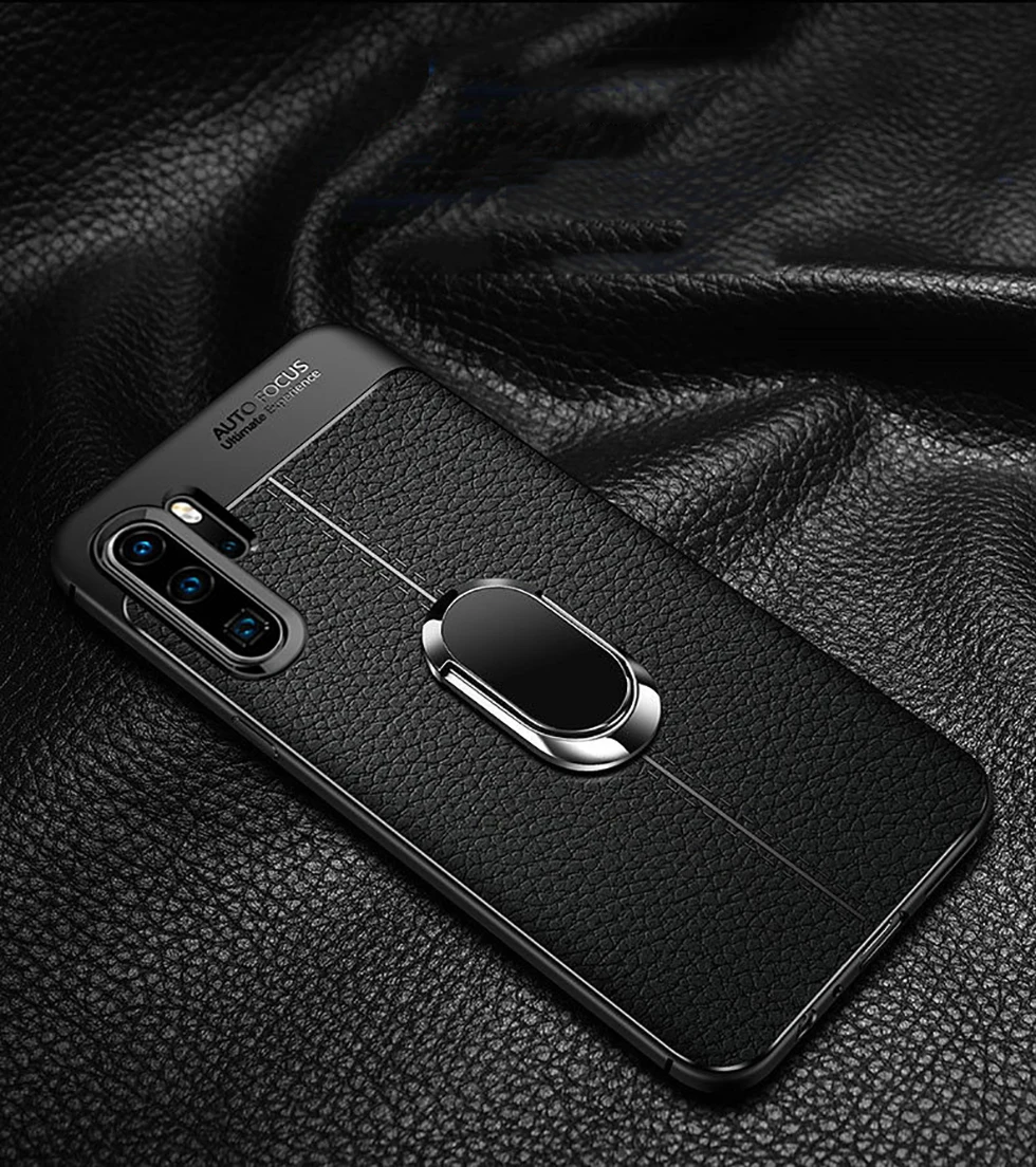 Для huawei P30 Pro автомобильный держатель Магнитный кронштейн Стенд палец кольцо чехол из термопластичного полиуретана для huawei Коврики 20 Pro lite для huawei Nova 4 e крышка