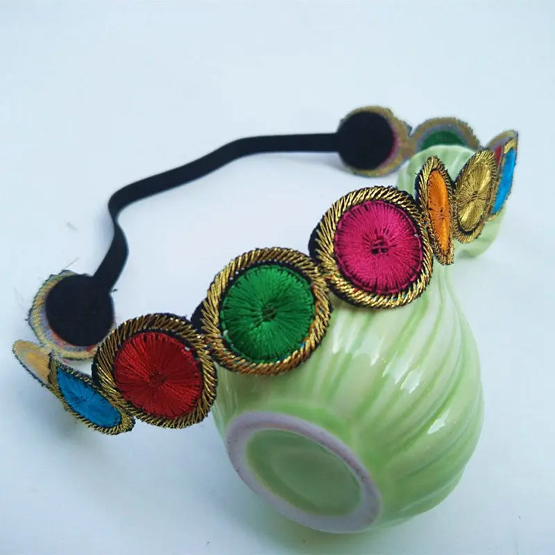 Diademas de Arcoiris para ni&ntilde;a, accesorios para el cabello de corona floral colorido, flores, rosas hechas a mano, adorables, corona floral para beb&eacute;, HB413S-1