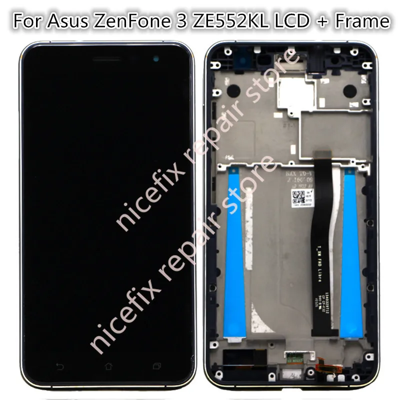 Для Asus ZenFone 3 ZE552KL ЖК дисплей панель сенсорный экран дигитайзер в сборе с рамкой