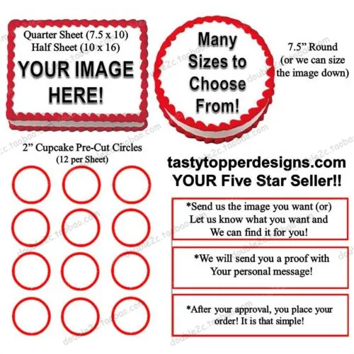 

customized pre-cut edible wafer paper different designs for choose decoration for cookie cupcake cake decorating tools amazing