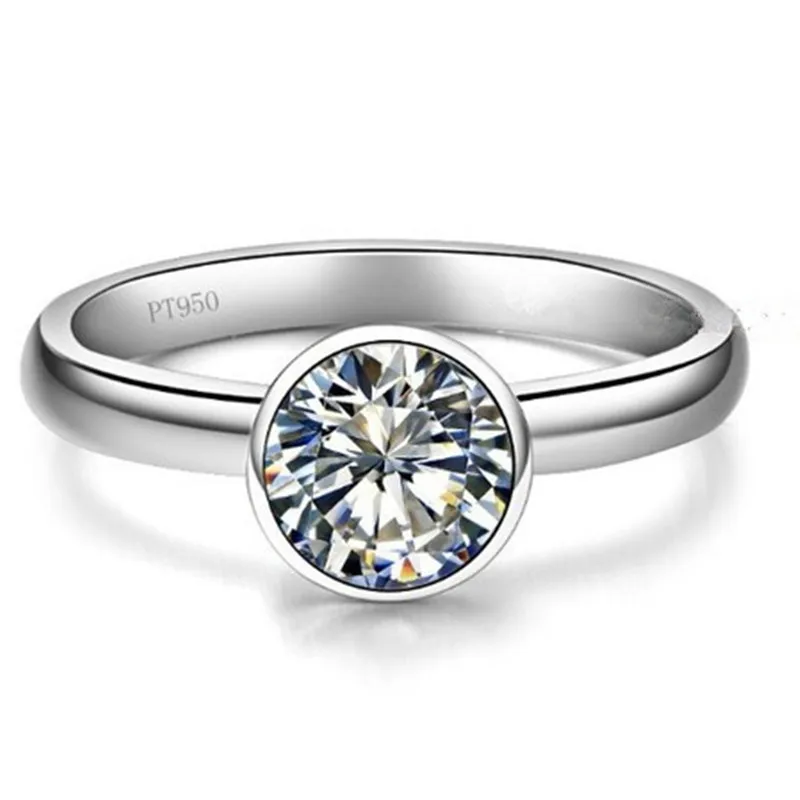 Фирменное кольцо для ювелирных изделий 1:1 AU750 белое золото 1CT Moissanite АЛМАЗНОЕ