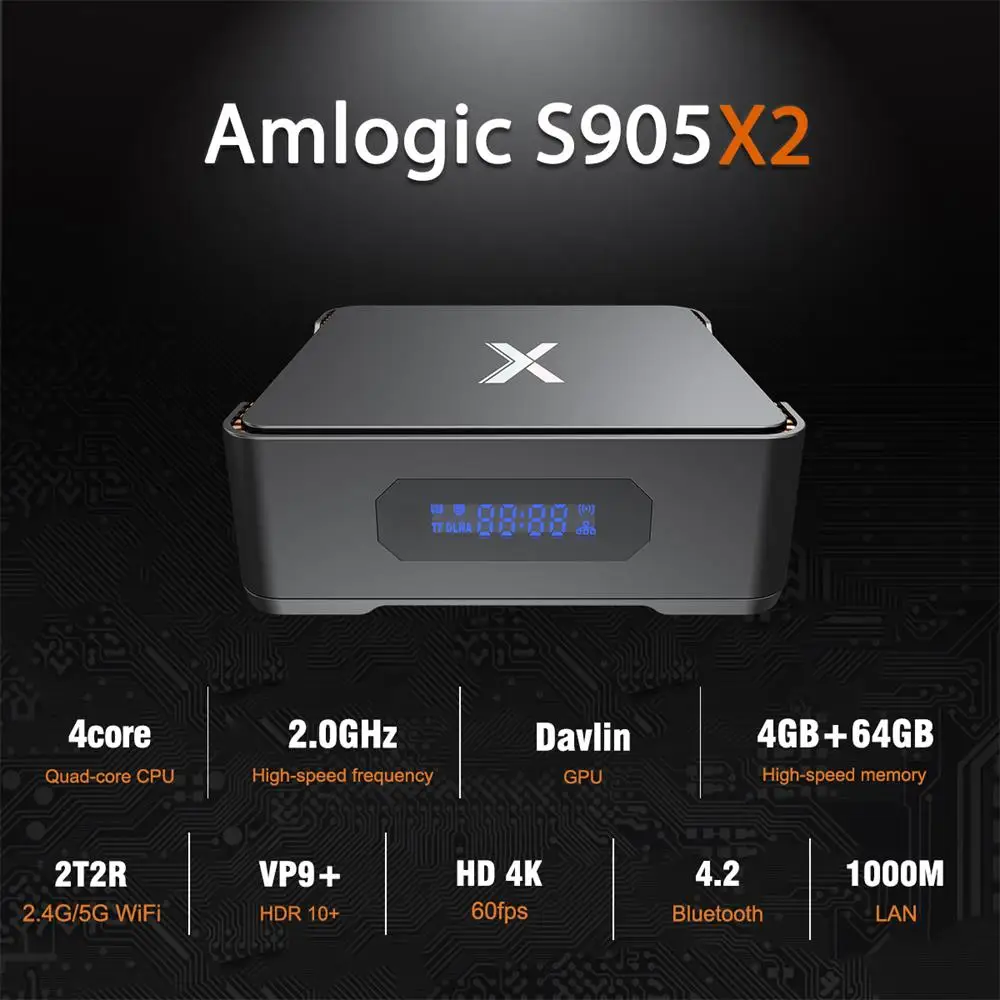 A95X MAX S905X2 4 Гб RAM 64 ROM Android 8 1 TV Box 2 4G & 5G Wifi BT X2 телеприставка поддержка записи
