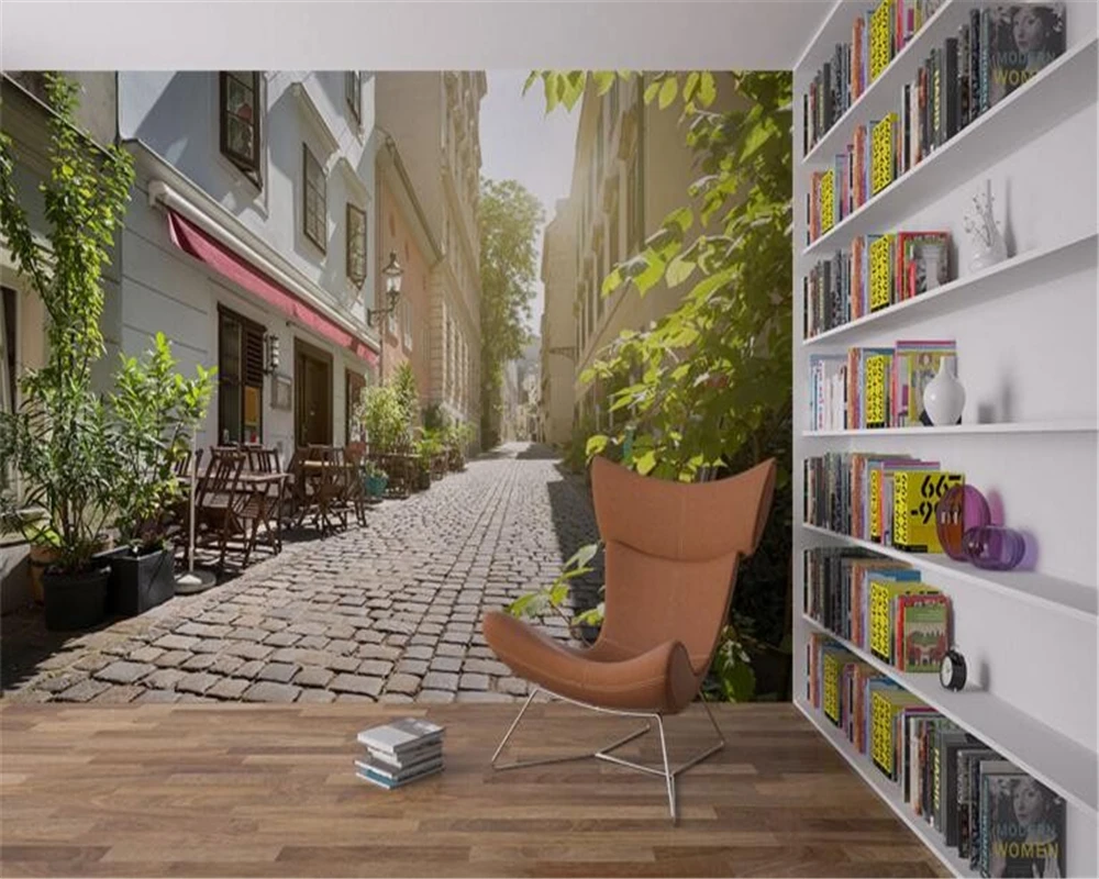 Пользовательские 3d обои для фотографий стерео уличные с изображением улицы