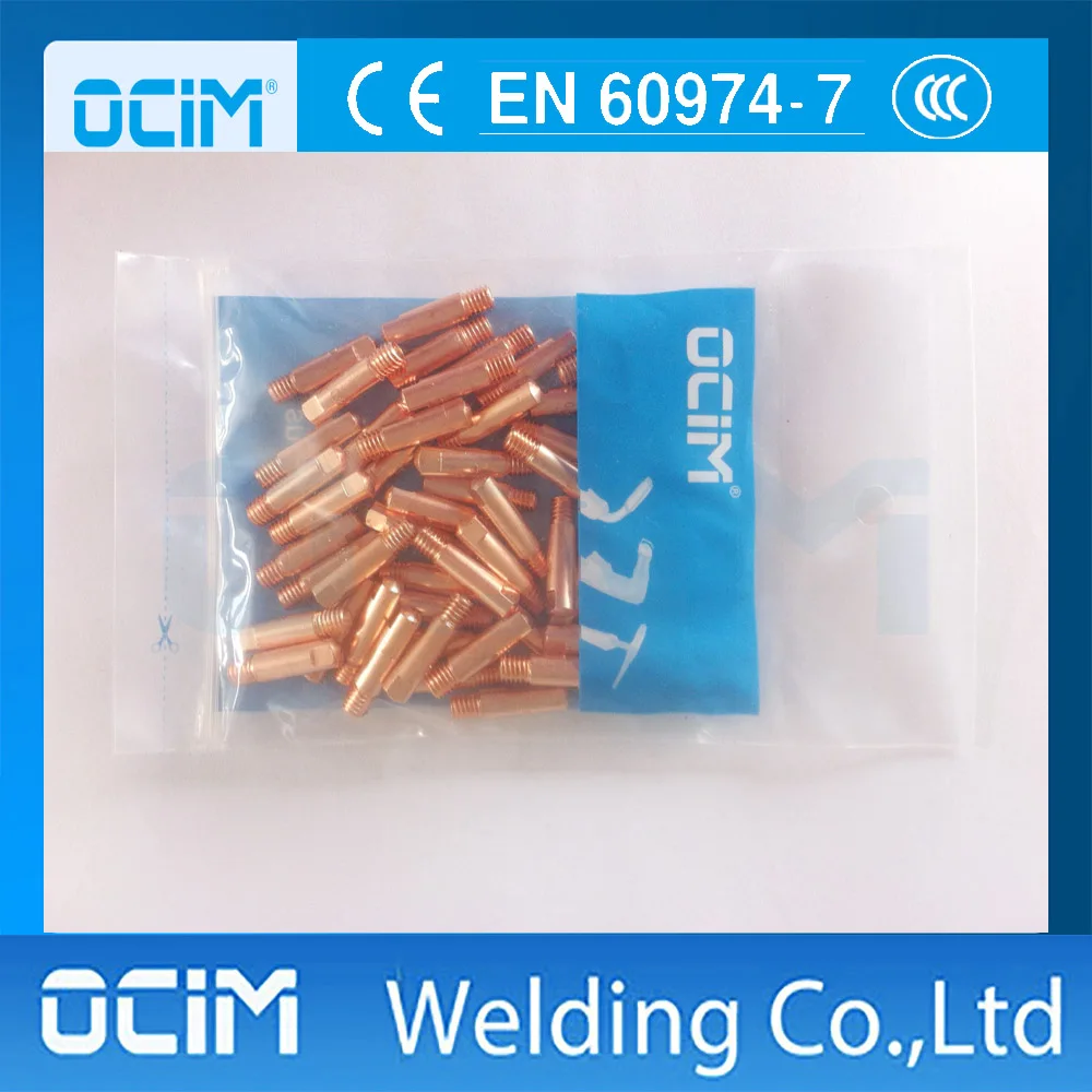 

100PCS Contact tip M6*25*1.0 Mig Mag Gun Consumables For MB15AK Torch