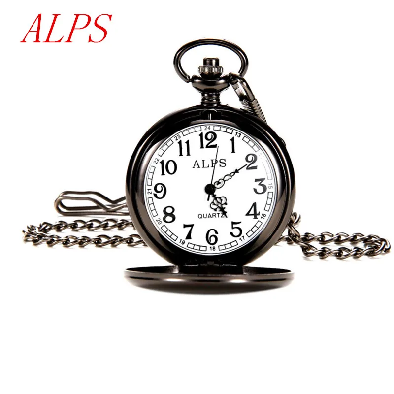Brand ALPS steampunk pocket watch Vintage Watch men women Unique Retro Pendant Steel Quartz Pocket | Наручные часы