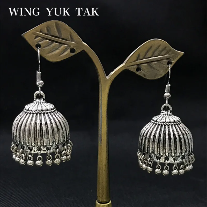 Fashion Ethnic Earrings Vintage Handwork Tibetan Silver Statement Metal Irregular Tassel Drop For Women Indian Jewelry | Украшения и