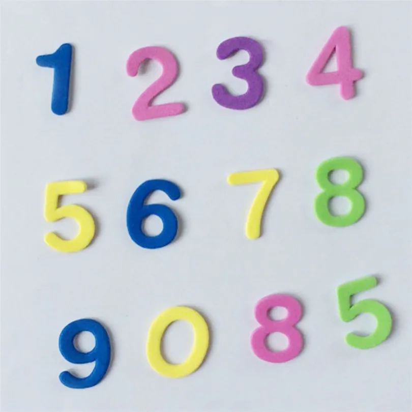 Стикер на стену Разноцветные цифры шаблон Стикеры с пеной эва украшение стены