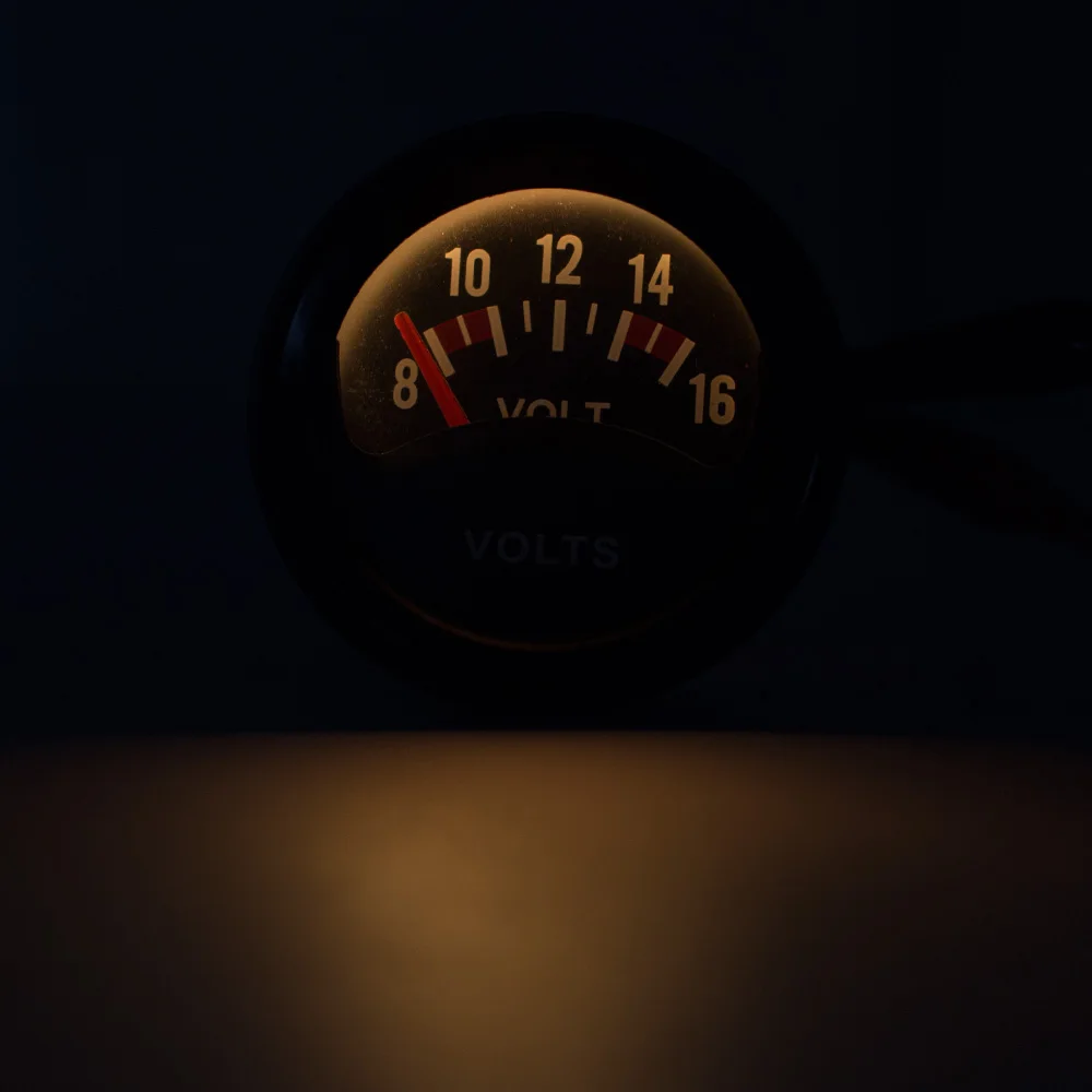 Автомобильный вольтметр 2 дюйма 52 мм 8 16 В светодиодный светильник|gauge meter|gauge