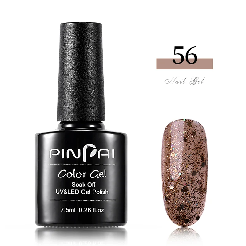 NO.56 Pinpai 64 Цвета УФ-гель для ногтей Полупостоянный 7,5 мл Гибридный СВЕТОДИОДНЫЙ УФ гель лак удаляющийся замачиванием лаковое гелевое покрытие для ногтей верхнее пальто базовое пальто - Цвет: NO.56
