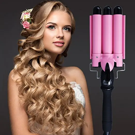 Fast Heat Curling Iron Electric Hair Curler Thermoregulator Rizadores De Cabello Wand curler roller 38mm triple hair waver |