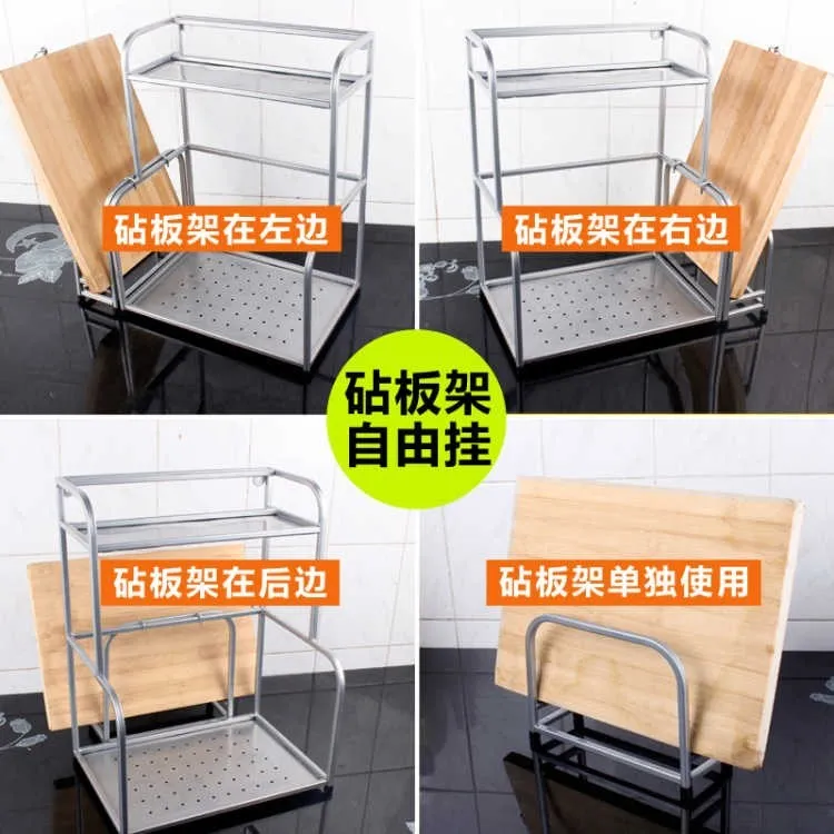 

High Quality 304 Stainless Steel Spice Racks Wall Hanging Cruet Oil Salt Sauce Vinegar Shelf Kitchen Rupplies Racks