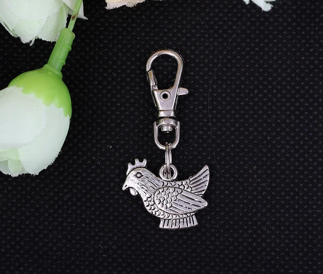 

Vintage Silver Pretty Hen Lobster Clasp Keychain For Keys Car Bag Key Ring Handbag Couple Key Chains Gifts Accessories Y122