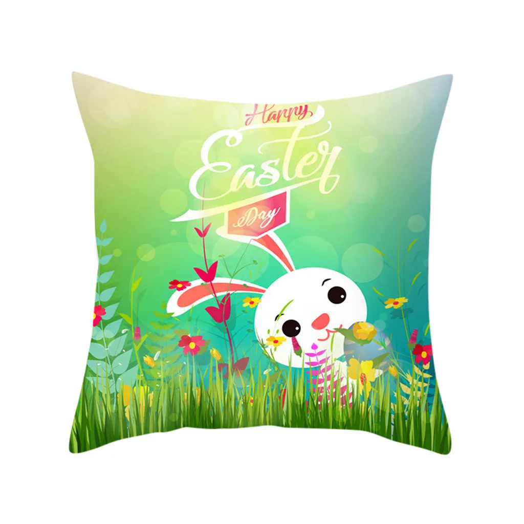 

Easter Sofa Bed Home Decoration Festival Rabbit Pillow Case High Quality Cushion Cover Hot Sale Decorative Pillow &s