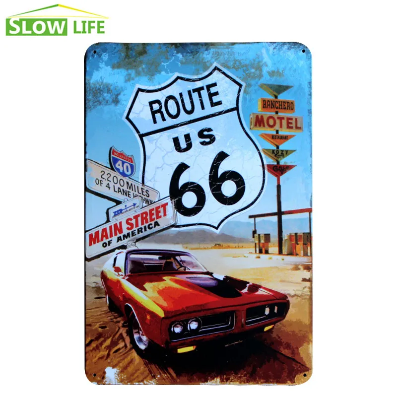 Орел Мотоцикл Металлический оловянный знак Настенный декор винтажный для