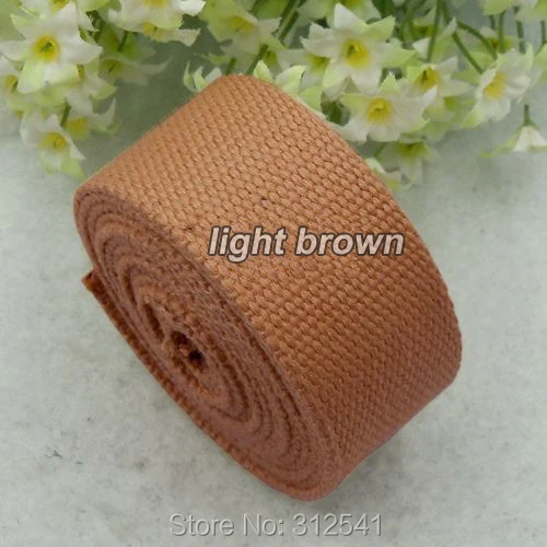 Wholesale 1&quotinch Width 25mm Good Quality Thick Cotton Webbing straps belt for bag clothing strap webbing Belt 3 yard/Lot | Багаж и