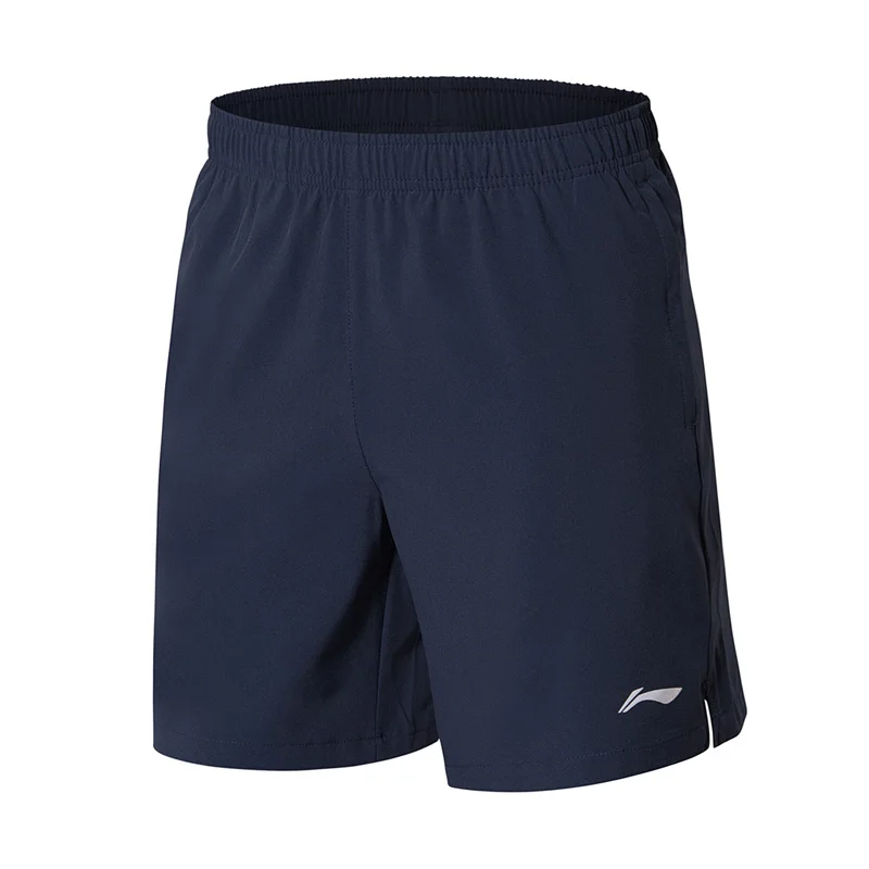 Li Ning мужские шорты для бега 88% полиэфир 12% спандекс Стандартная посадка