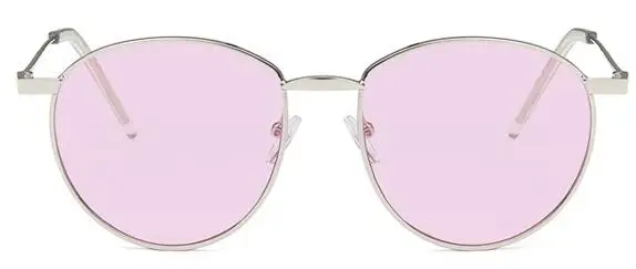 Ретро солнцезащитные очки для женщин брендовые дизайнерские gafas de sol mujer металлическая рамка солнцезащитные очки мужские женские очки okulary - Цвет линз: silver purple