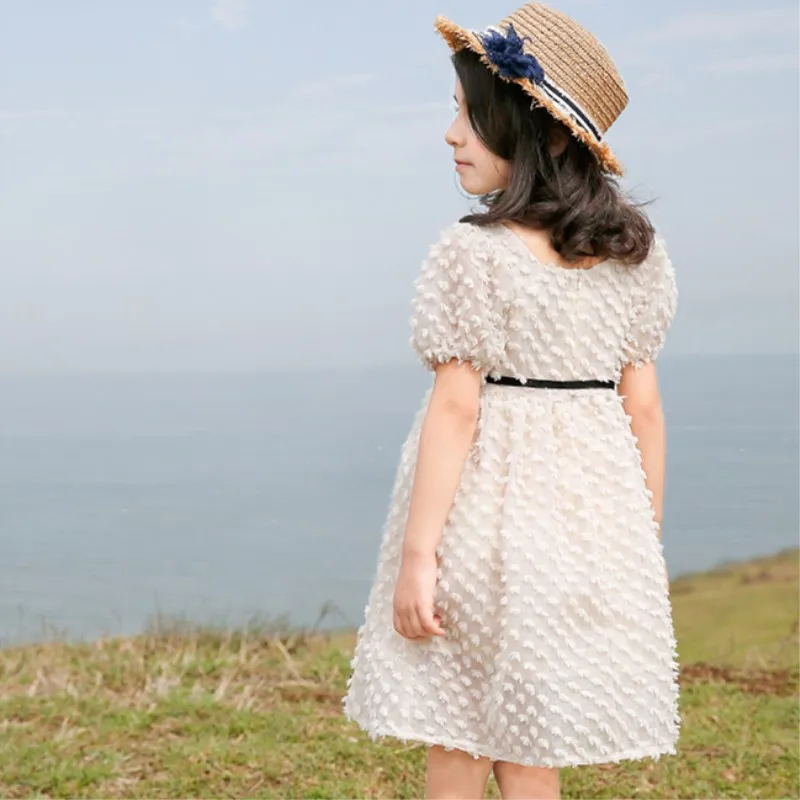 2019 летнее однотонное белое платье для маленьких девочек черное вечерние нее