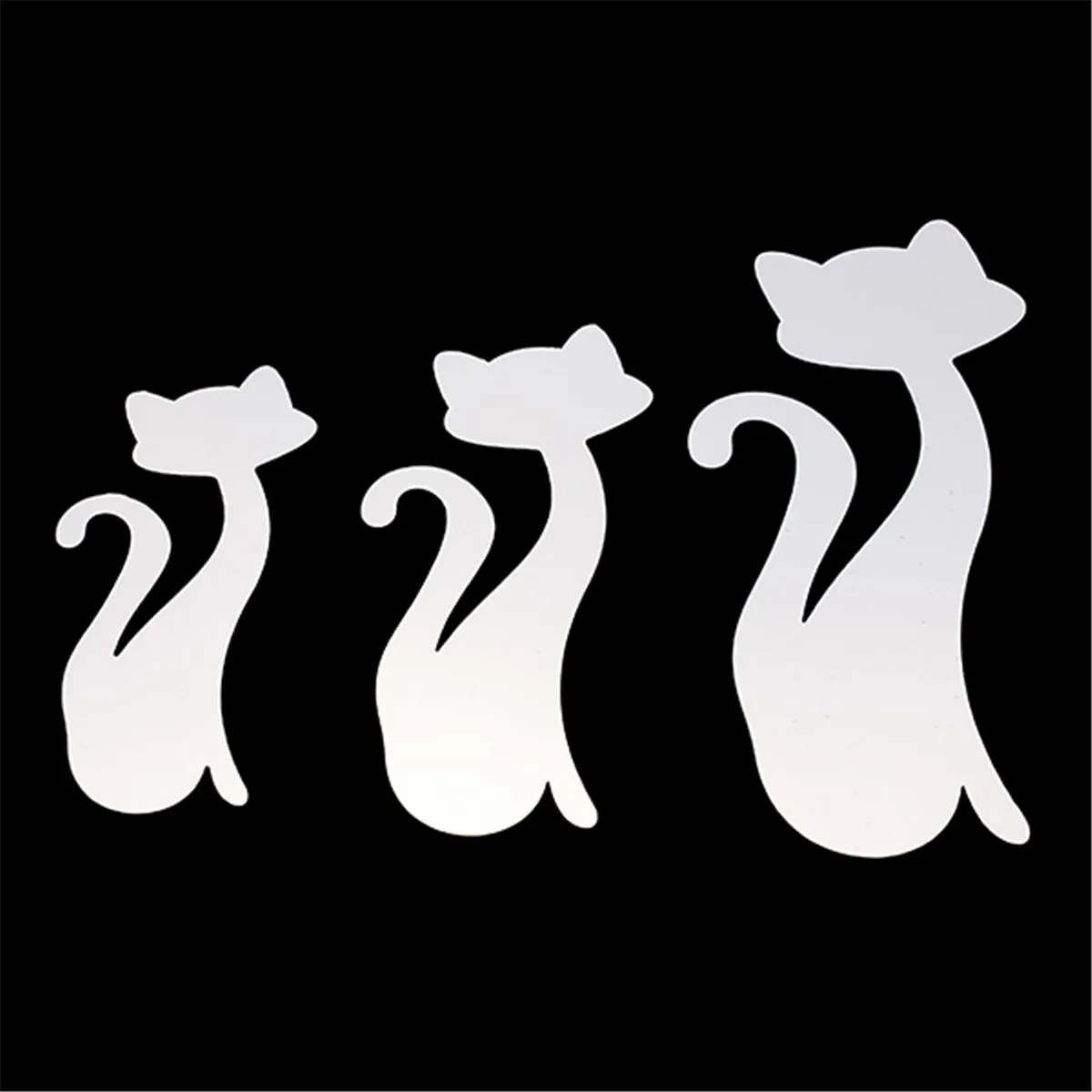 KiWarm, новая мода, сделай сам, 3D, четыре милых кота, настенные акриловые зеркальные наклейки, для дома, комнаты, художественная наклейка, кошка, декоративное зеркало для стены комнаты