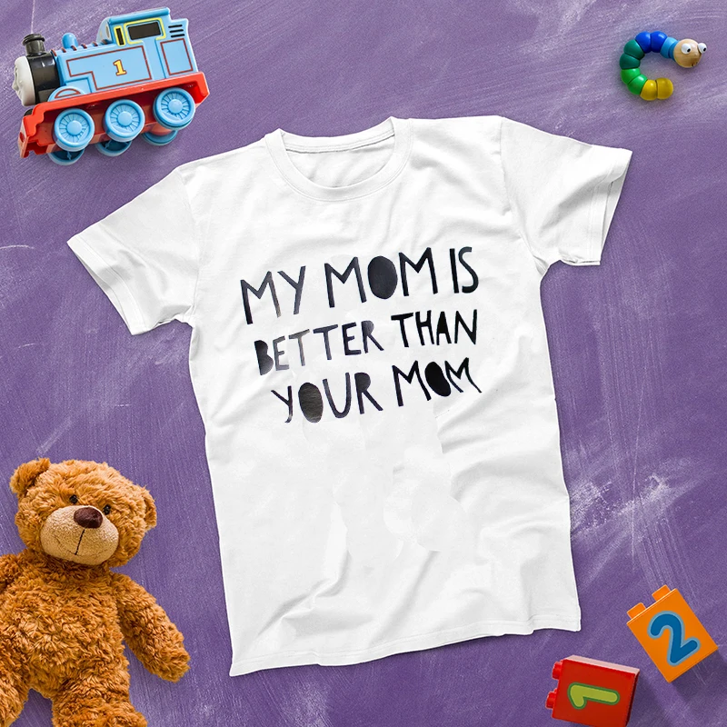 

DERMSPE 2019 White Lovely New Kids Girls Boys Cute Cartoon Cotton Short Sleeve Clothes Print Children Tops Kids Baby T-shirt