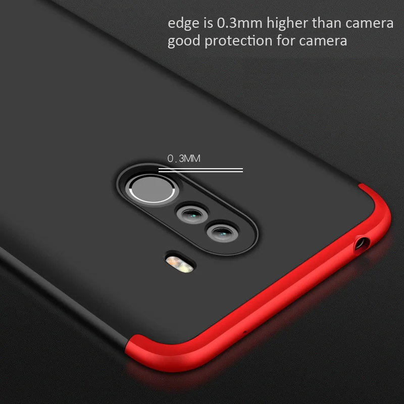 Чехол GKK для Xiaomi Pocophone F1 Poco 360 полная защита держатель с кольцом
