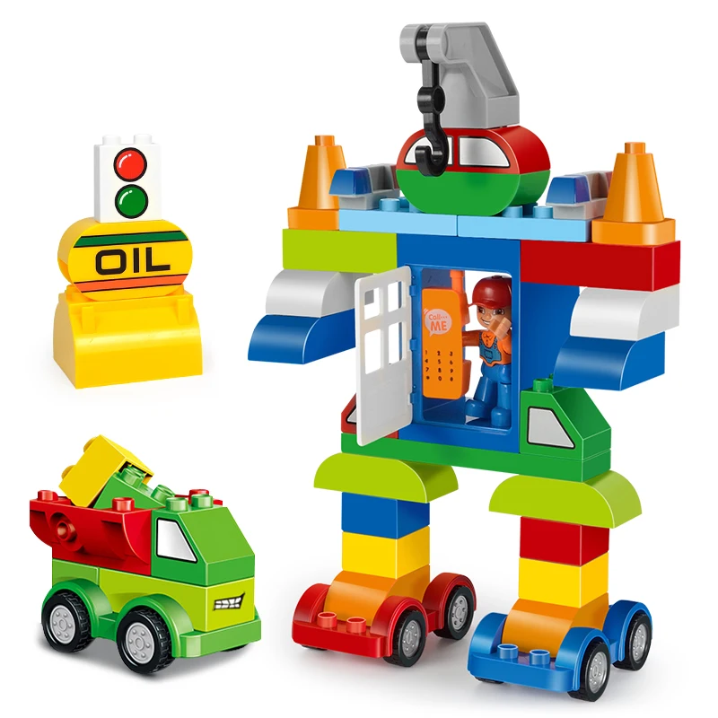 105/52 шт. Duplo автомобили негабаритных штук строительный конструктор Совместимость