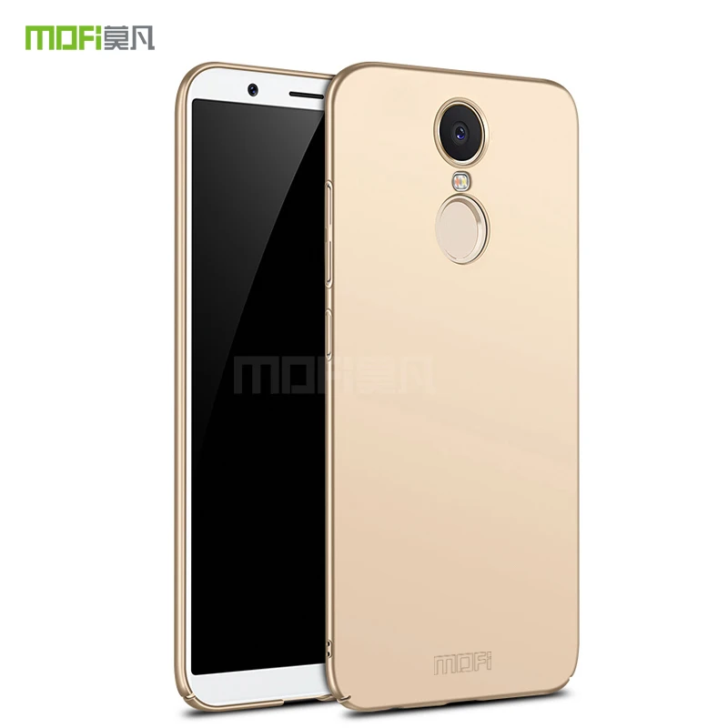 Роскошный тонкий жесткий чехол для xiaomi redmi 5 MOFi plus однотонный защитный чехлы