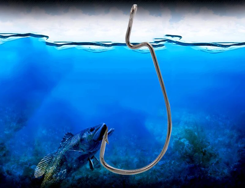 20 шт./лот mustad офсетный крючок Мягкая приманка, червь Рыболовный крючок пресная вода морская вода texas anzuelos Карп рыболовные аксессуары