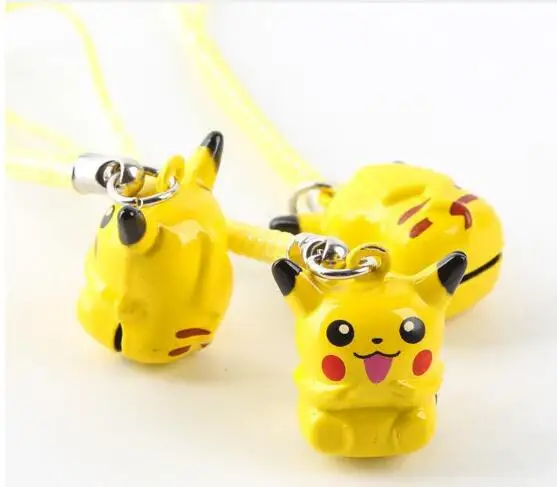 Poke Ball Toys Jingle Bells ремень для сотового телефона шармы Мультяшные для сумок брелоки Poke go Pocket Монстры Jingle Bells Пикачу брелок