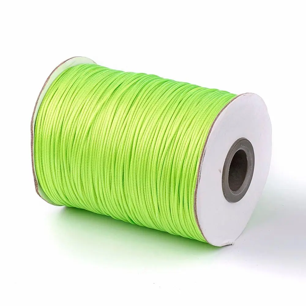 Green Yellow Pandahall приблизительно 88 ярдов/рулон 1,0 мм серия зеленого цвета корейский вощеный полиэфирный шнур Бисероплетение Шнур браслет ожерелье аксессуары - Цвет: Green Yellow