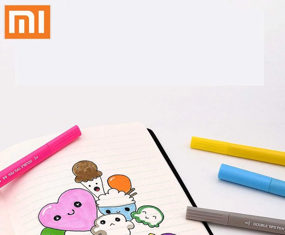 Xiaomi mijia Colorful sign pen KACO 36 andy colors options Double head Design Package Sell Highly Safety Mutiple Function | Канцтовары