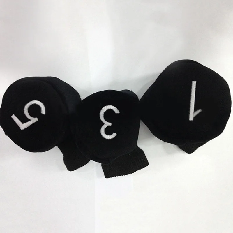 3 шт./компл. чехол для головки клюшки гольфа Чехлы мягкая печать номера клюшка